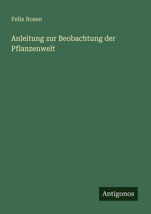 Produktbild: Anleitung zur Beobachtung der Pflanzenwelt