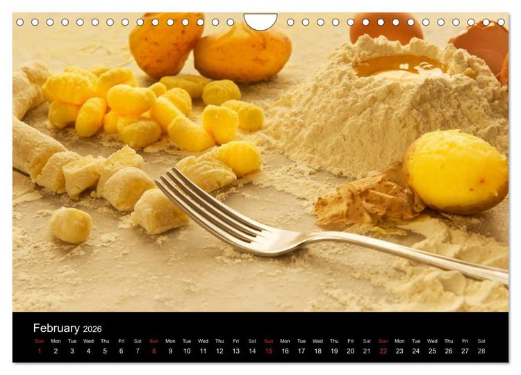 Produktbild: PASTA (Wall Calendar 2026 DIN A4 landscape), CALVENDO 12 Month Wall Calendar