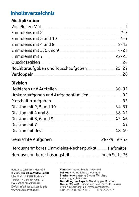 Produktbild: Mein &Uuml;bungsheft Einmaleins 2./3. Klasse