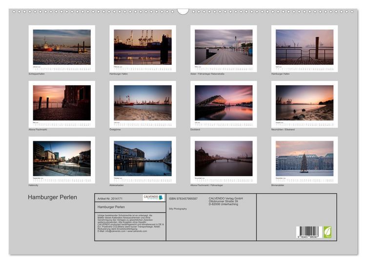 Produktbild: Hamburger Perlen (Wandkalender 2026 DIN A2 quer), CALVENDO Monatskalender