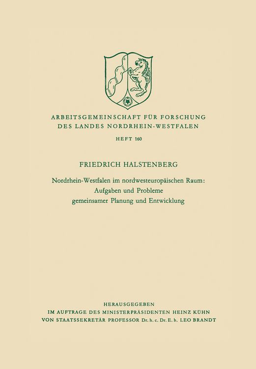 Produktbild: Nordrhein-Westfalen im nordwesteurop&auml;ischen Raum: Aufgaben und Probleme gemeinsamer Planung und Entwicklung