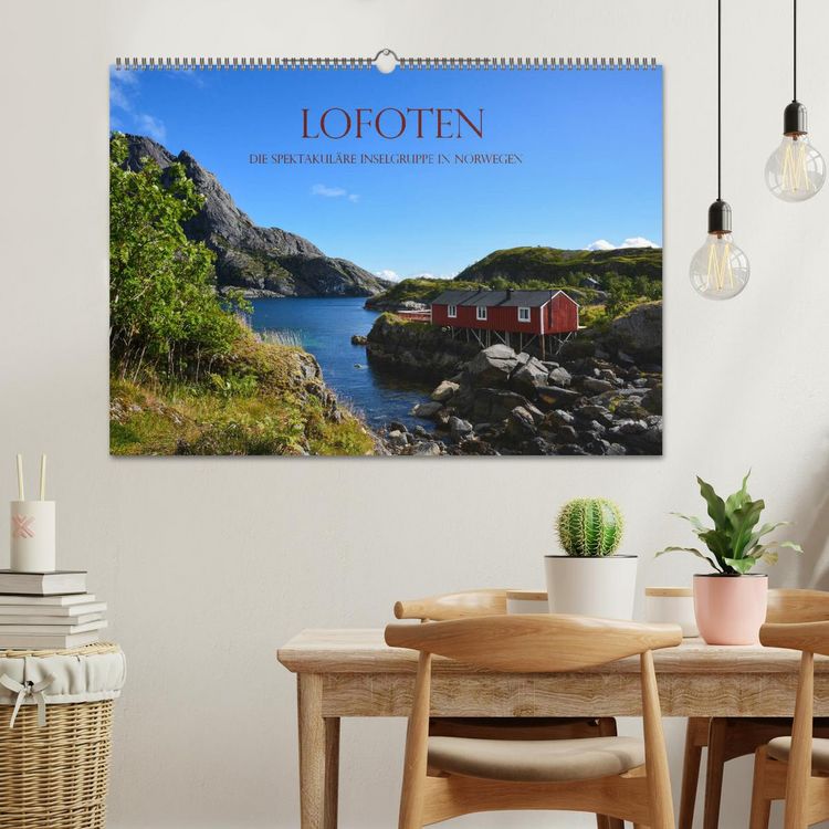 Produktbild: Lofoten - Die spektakul&auml;re Inselgruppe in Norwegen (Wandkalender 2026 DIN A2 quer), CALVENDO Monatskalender