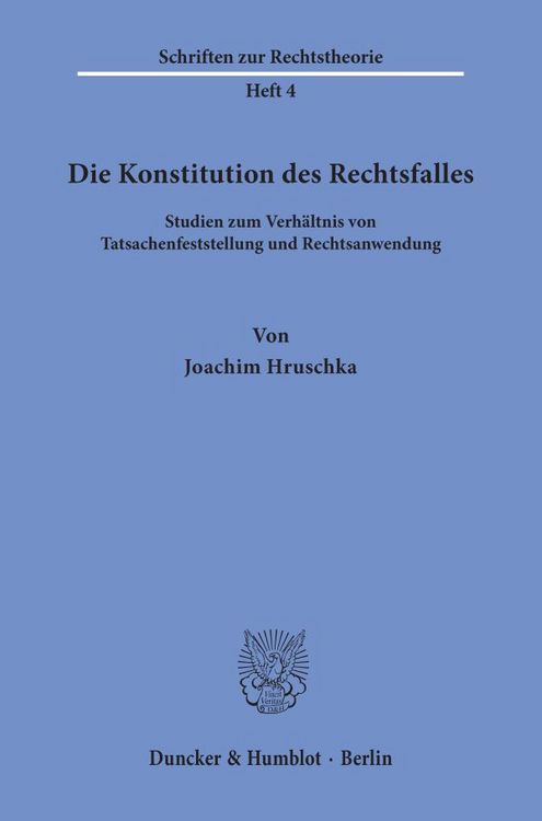 Produktbild: Die Konstitution des Rechtsfalles.