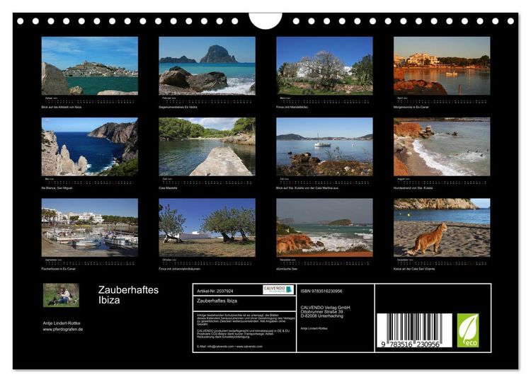 Produktbild: Zauberhaftes Ibiza (Wandkalender 2026 DIN A4 quer), CALVENDO Monatskalender