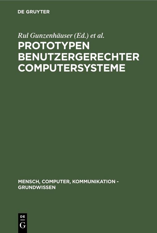 Produktbild: Prototypen benutzergerechter Computersysteme