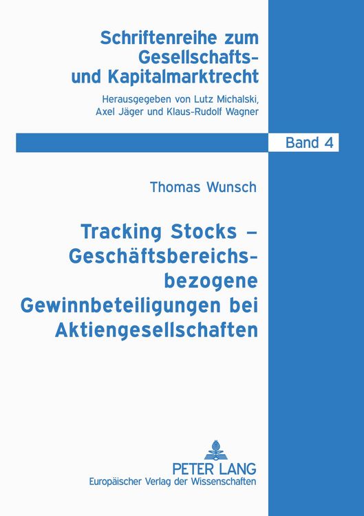 Produktbild: Tracking Stocks &ndash; Gesch&auml;ftsbereichsbezogene Gewinnbeteiligungen bei Aktiengesellschaften