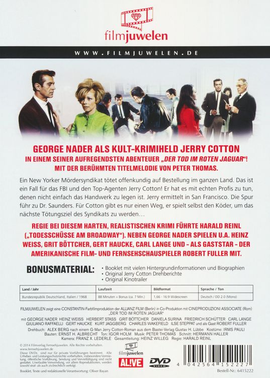 Produktbild: Jerry Cotton - Tod im roten Jaguar - filmjuwelen