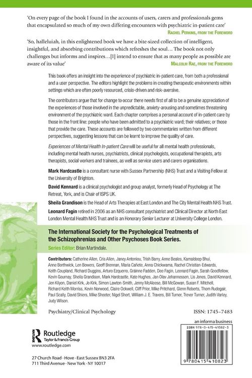 Produktbild: Experiences of Mental Health In-patient Care