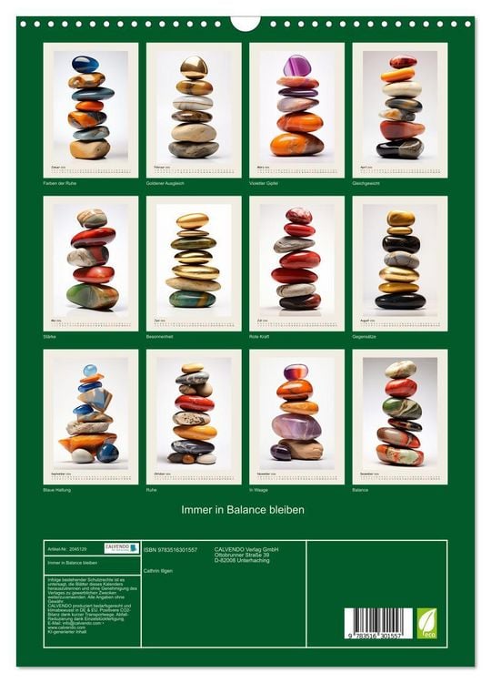 Produktbild: Immer in Balance bleiben (Wandkalender 2026 DIN A3 hoch), CALVENDO Monatskalender