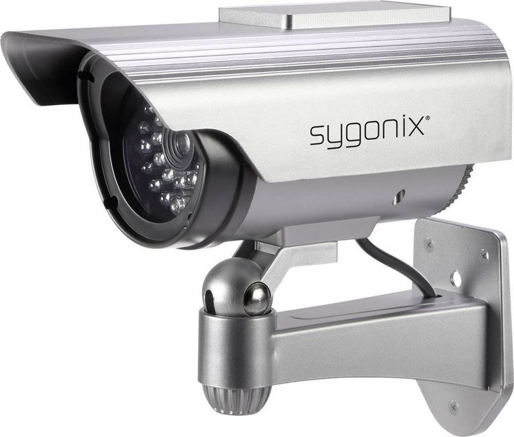 Produktbild: Sygonix SY-3420674 Kamera-Attrappe mit Solarmodul, mit blinkender LED