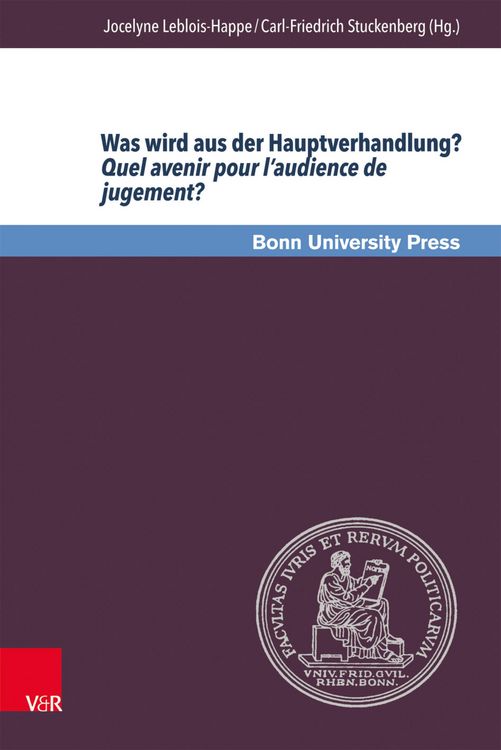 Produktbild: Was wird aus der Hauptverhandlung? Quel avenir pour l'audience de jugement?