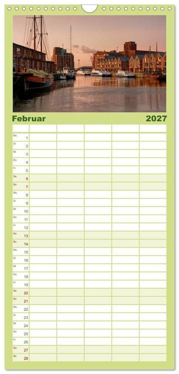 Produktbild: Familienplaner 2027 - Unser sch&ouml;nes Wismar mit 5 Spalten (Wandkalender, 21 x 45 cm) CALVENDO
