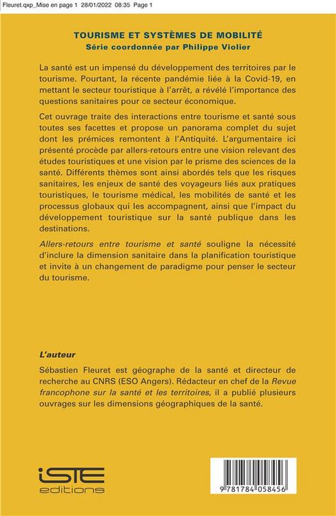 Produktbild: Fleuret, S: Allers-retours entre tourisme et sant&eacute;