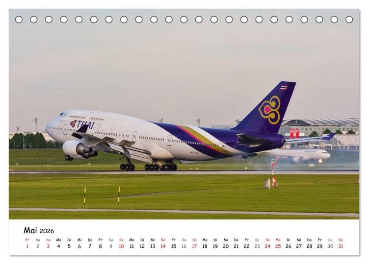 Produktbild: Airliner in M&uuml;nchen / 2026 (Tischkalender 2026 DIN A5 quer), CALVENDO Monatskalender
