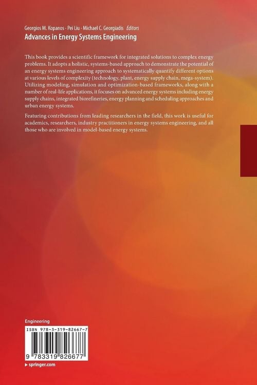 Produktbild: Advances in Energy Systems Engineering