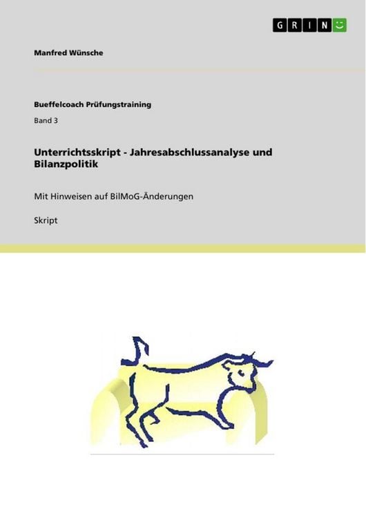 Produktbild: Unterrichtsskript - Jahresabschlussanalyse und Bilanzpolitik