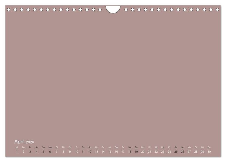 Produktbild: DIY Bastel-Kalender -Erdige Pastell Farben- Zum Selbstgestalten (Wandkalender 2026 DIN A4 quer), CALVENDO Monatskalender