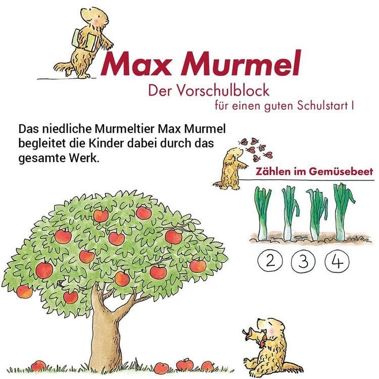 Produktbild: Max Murmel: Der Vorschulblock f&uuml;r einen guten Schulstart I