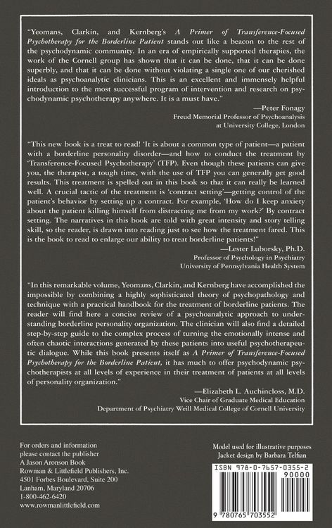 Produktbild: Primer of Transference-Focused Psychotherapy for the Borderline Patient