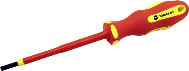 Produktbild: TOOLCRAFT SL 4.0 VDE, Elektrotechnik und Feinwerktechnik, Werkstatt Schlitz-Schraubendreher Klingenl&auml;nge: 100 mm