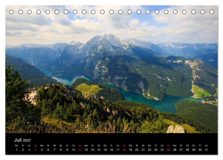 Produktbild: Berchtesgadener Land (Tischkalender 2027 DIN A5 quer), CALVENDO Monatskalender