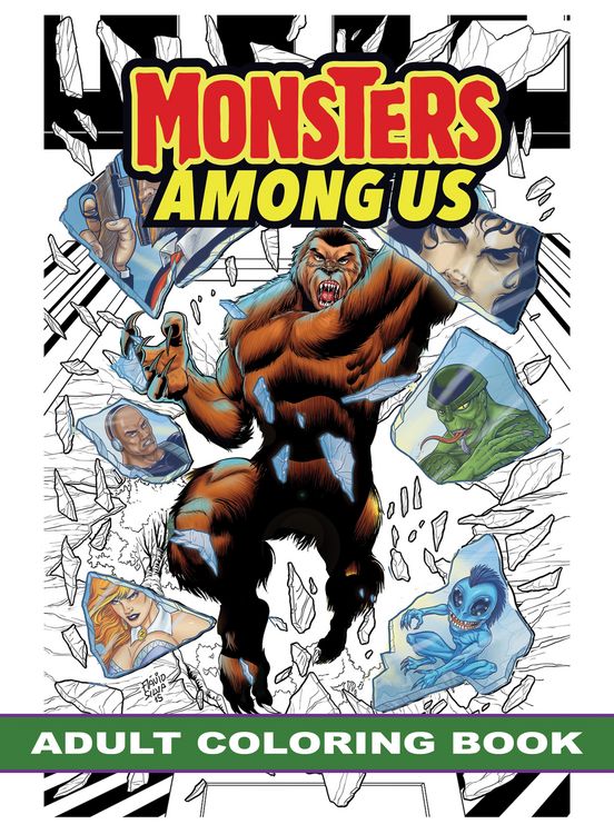 Produktbild: Monsters Among Us: Adult Coloring Book