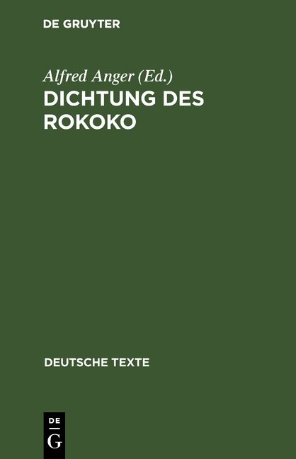 Produktbild: Dichtung des Rokoko
