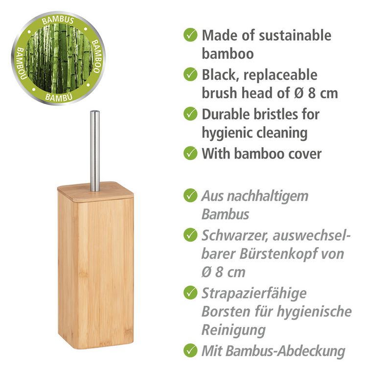 Produktbild: WC-Garnitur Mod. Bambusa, WC-B&uuml;rstenhalter aus Bambus