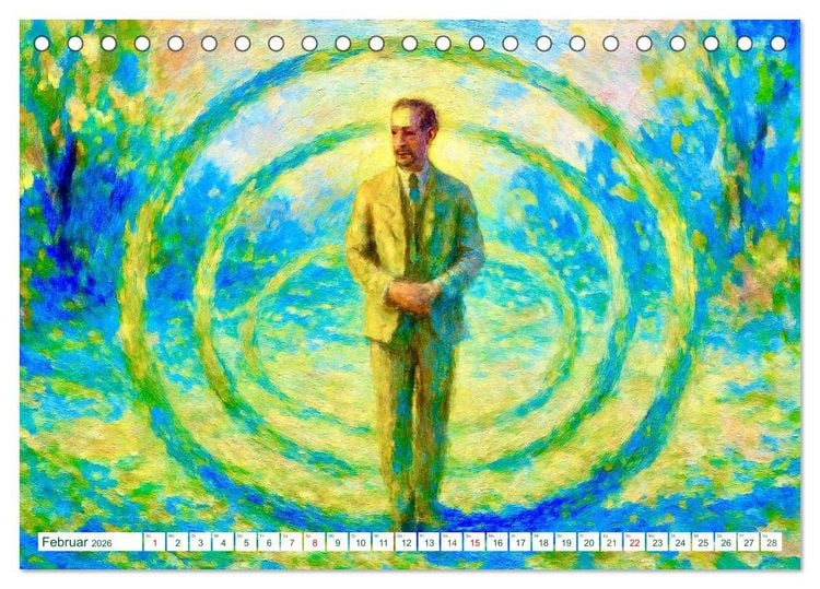 Produktbild: Rainer Maria Rilke. Sein Leben, seine Werke (Tischkalender 2026 DIN A5 quer), CALVENDO Monatskalender