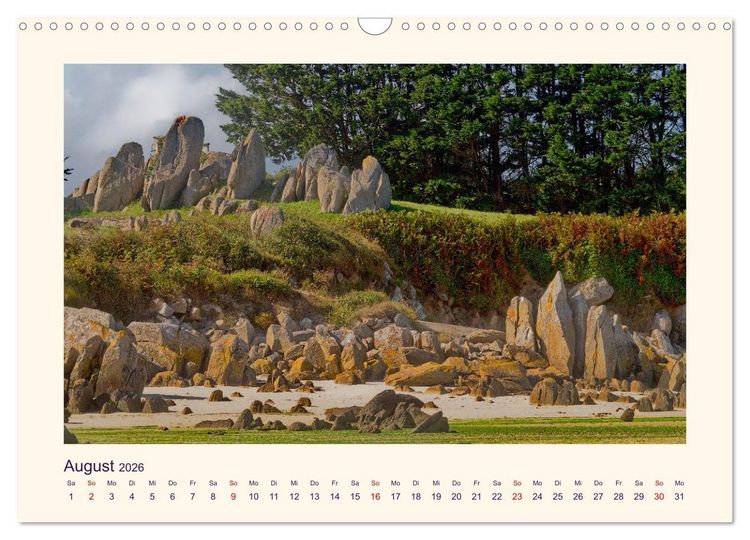 Produktbild: Menhire der Bretagne (Wandkalender 2026 DIN A3 quer), CALVENDO Monatskalender