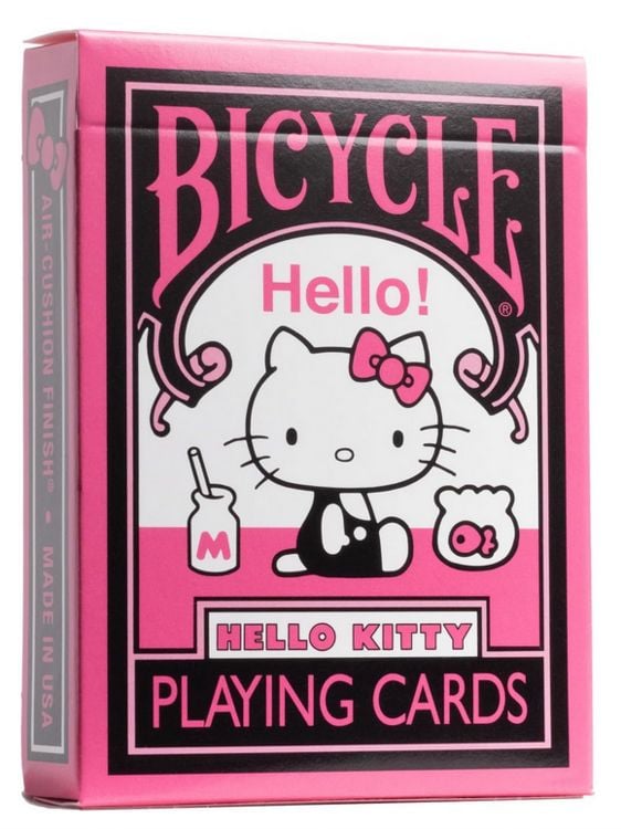 Produktbild: Bicycle Hello Kitty - Black and Pink (Designer Spielkarten, Poker, Skat...)