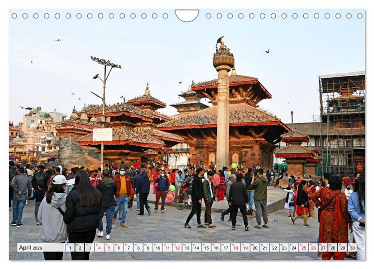 Produktbild: KATHMANDU, Nepals Hauptstadt (Wandkalender 2026 DIN A4 quer), CALVENDO Monatskalender