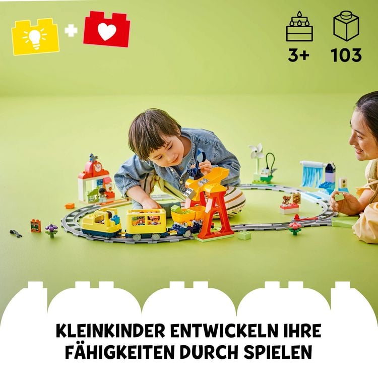 Produktbild: LEGO DUPLO Town 10428 Gro&szlig;e interaktive Eisenbahn, Spielzeug f&uuml;r Kinder