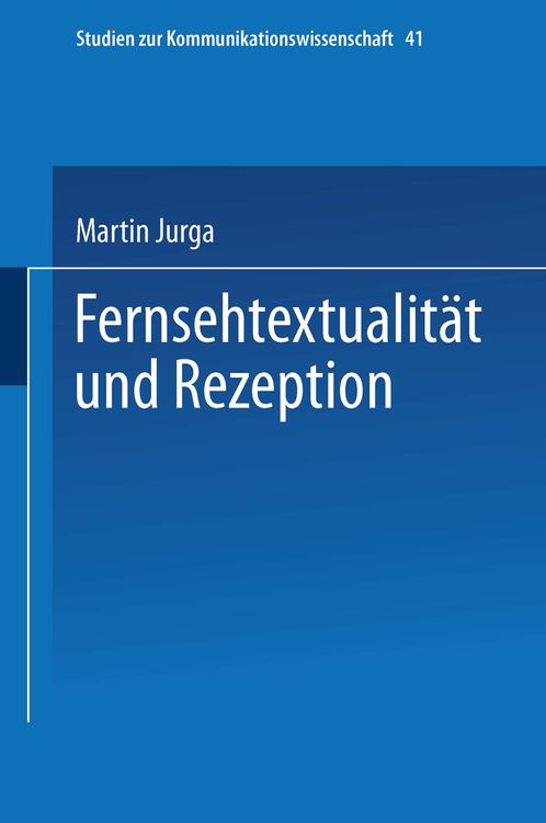 Produktbild: Fernsehtextualit&auml;t und Rezeption