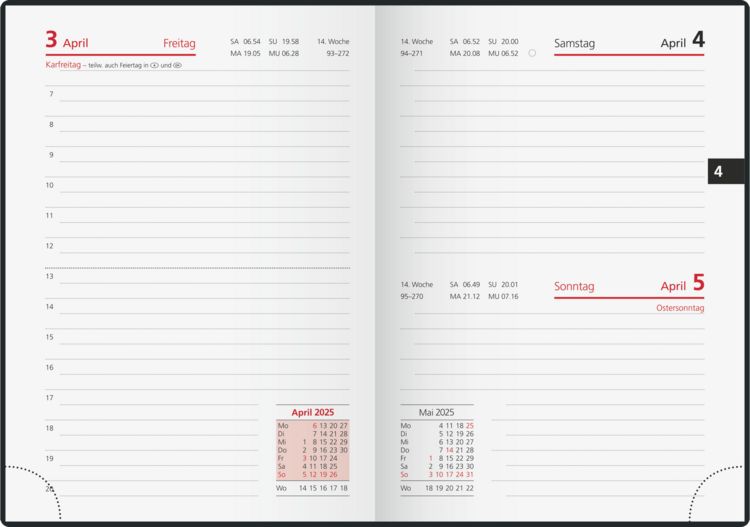 Produktbild: Taschenkalender Mod. Technik III 2025 | A6, Kunstleder, blau