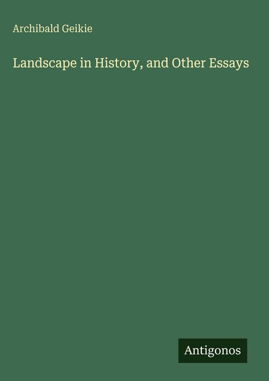 Produktbild: Landscape in History, and Other Essays
