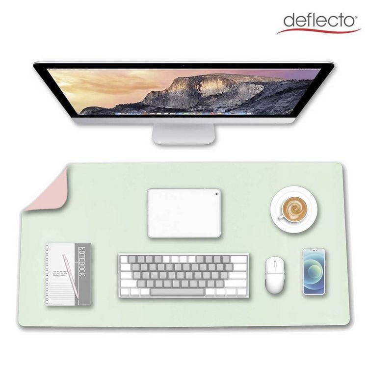Produktbild: Deflecto DM8040PG Schreibunterlage Gr&uuml;n, Pink (B x H) 80cm x 40cm 1St.