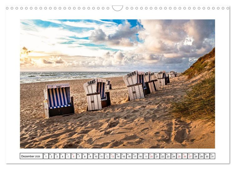 Produktbild: Sylt - Strandspaziergang (Wandkalender 2026 DIN A3 quer), CALVENDO Monatskalender