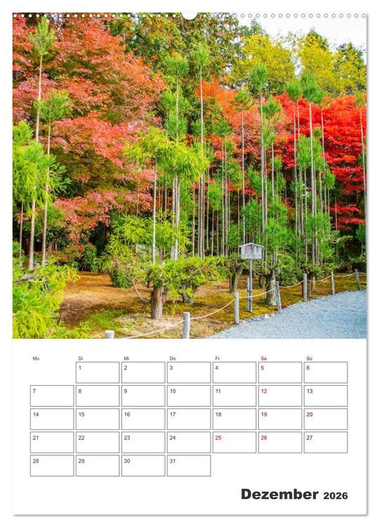Produktbild: Herbst im japanischen Garten (Wandkalender 2026 DIN A2 hoch), CALVENDO Monatskalender