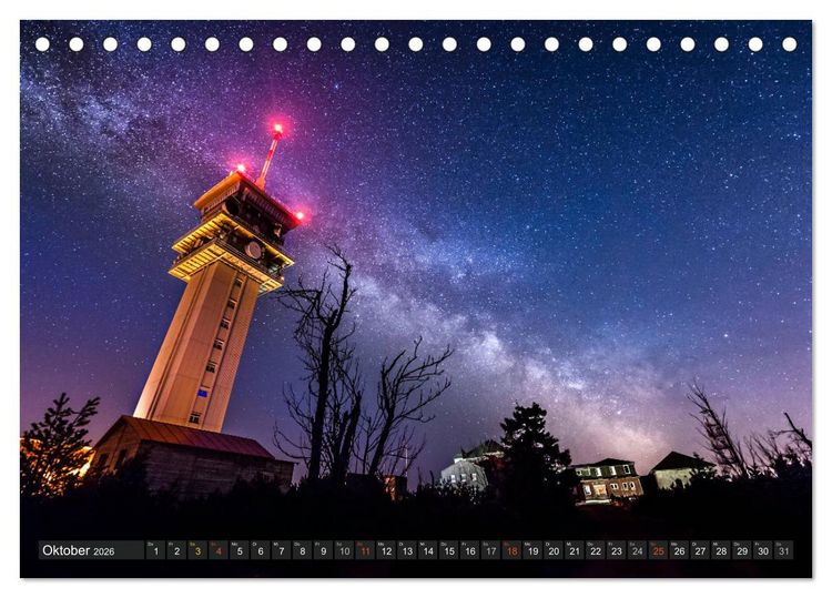 Produktbild: Himmelslichter - Mond und Sterne (Tischkalender 2026 DIN A5 quer), CALVENDO Monatskalender