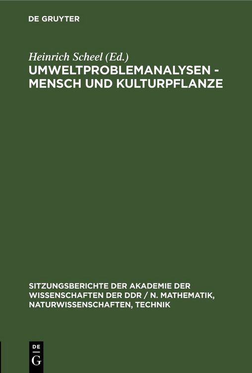 Produktbild: Umweltproblemanalysen - Mensch und Kulturpflanze