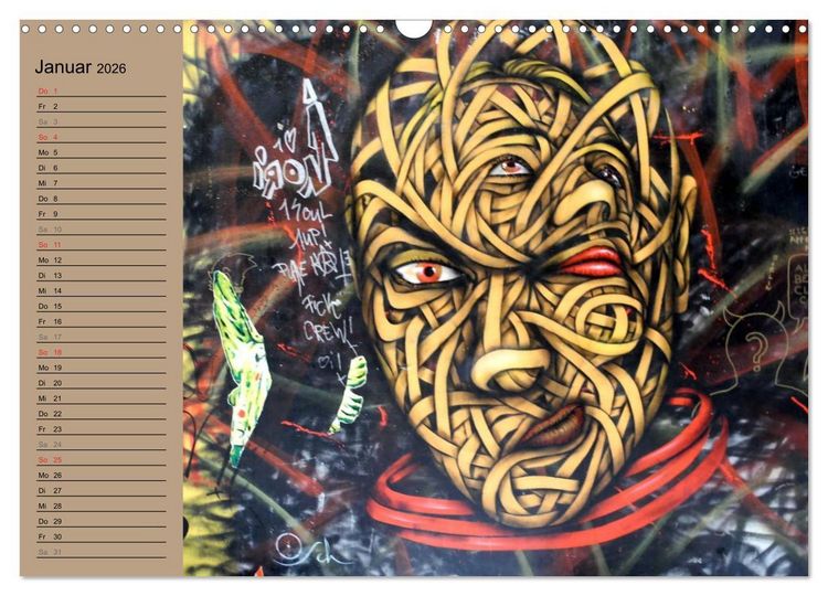 Produktbild: Street-Art Berlin (Wandkalender 2026 DIN A3 quer), CALVENDO Monatskalender