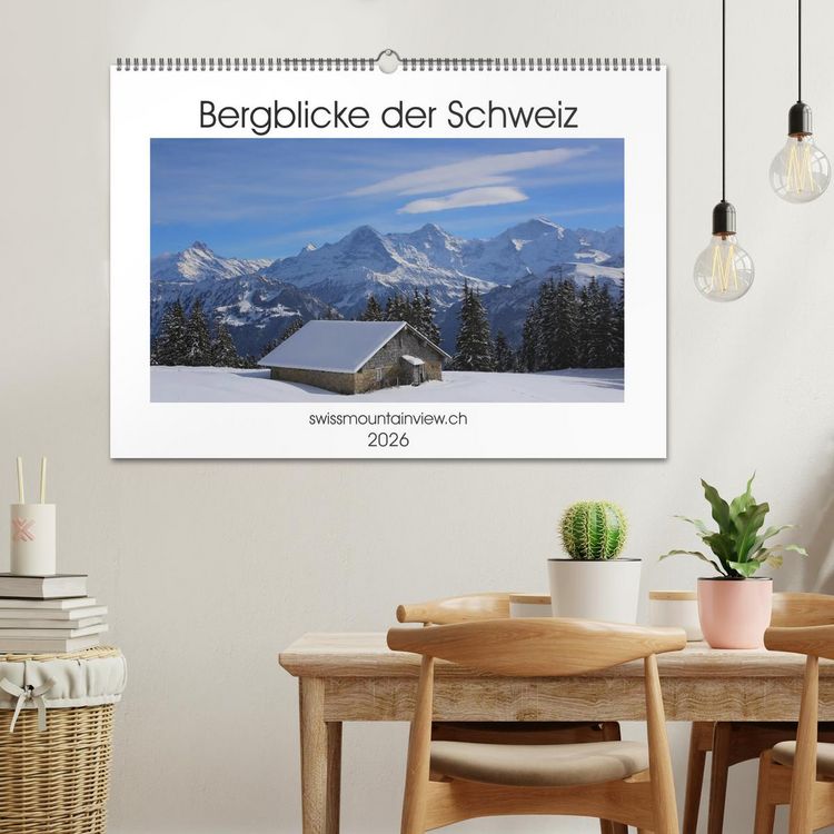 Produktbild: Bergblicke der Schweiz (Wandkalender 2026 DIN A2 quer), CALVENDO Monatskalender