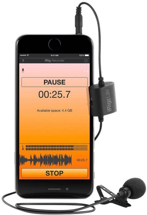 Produktbild: Ansteck Sprach-Mikrofon IK Multimedia MIC LAV &Uuml;bertragungsart (Details):Kabelgebunden inkl. Klammer, inkl. Windschutz
