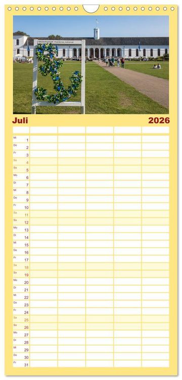 Produktbild: Familienplaner 2026 - Nordsee Insel Norderney mit 5 Spalten (Wandkalender, 21 x 45 cm) CALVENDO