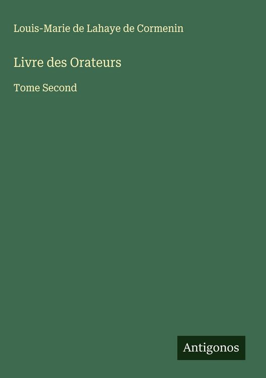 Produktbild: Livre des Orateurs