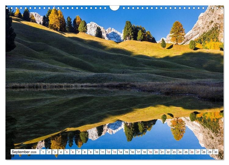 Produktbild: Alpen gespiegelt (Wandkalender 2026 DIN A3 quer), CALVENDO Monatskalender