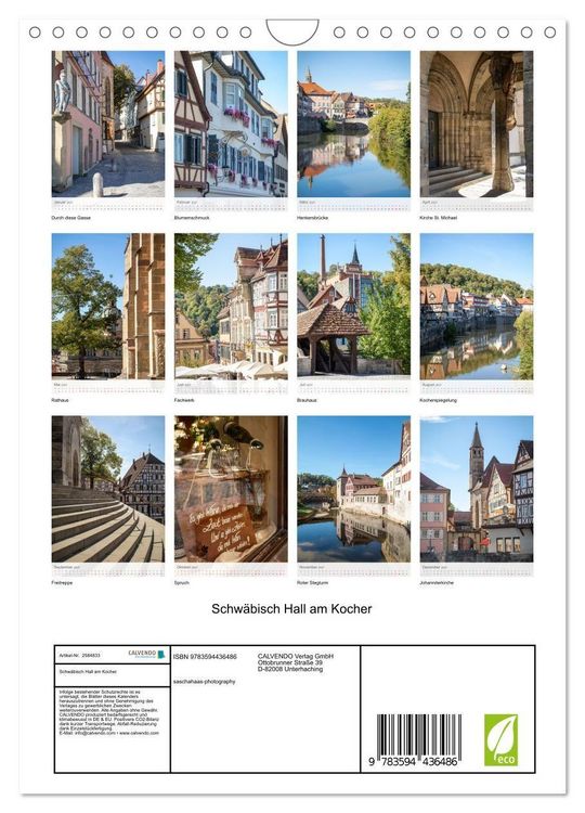 Produktbild: Schw&auml;bisch Hall am Kocher (Wandkalender 2027 DIN A4 hoch), CALVENDO Monatskalender