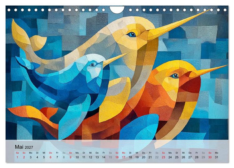 Produktbild: Nordlicht in Facetten. Die Arktis in geometrischer Bildsprache (Wandkalender 2027 DIN A4 quer), CALVENDO Monatskalender