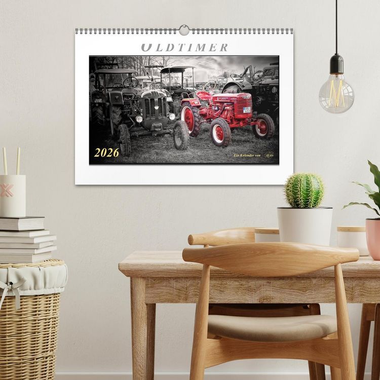 Produktbild: Oldtimer - nostalgische Traktoren und Lastwagen (Wandkalender 2026 DIN A3 quer), CALVENDO Monatskalender